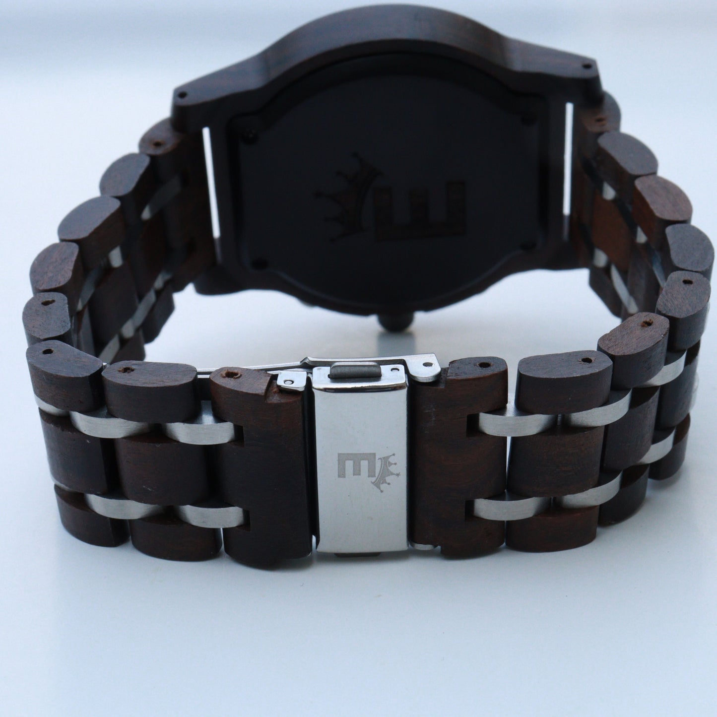 Elevate WoodenWatch ChronoGraft Elite HandMade Walnut Box Band Wooden Watch Stainless Steel